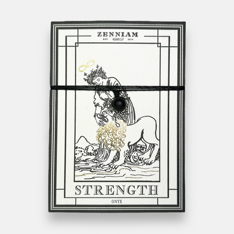'Strength' Onyx Necklace - Noir