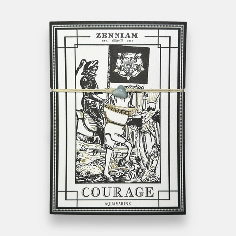 'Courage' Aquamarine Bracelet - Ecru