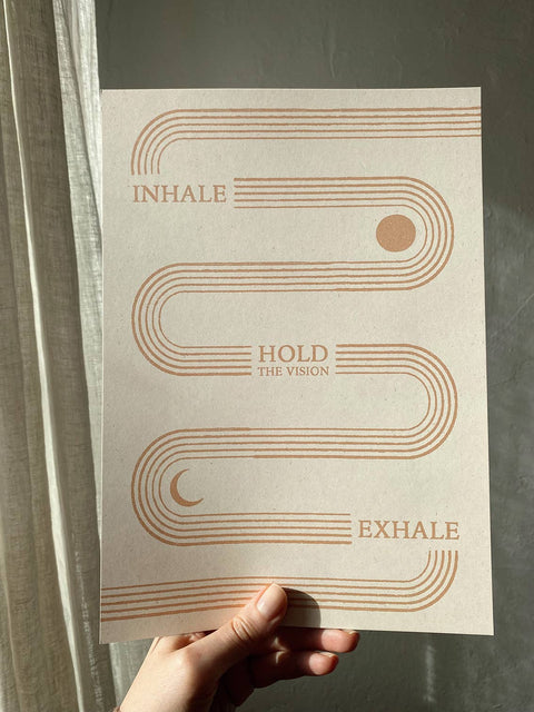 INHALE ✨ HOLD THE VISION ✨ EXHALE - PRINT DIN A4 - POSTER